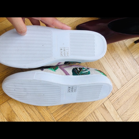 Charles Keith Palm Tree Embroidery Loafers Shoes - Picture 3 of 4